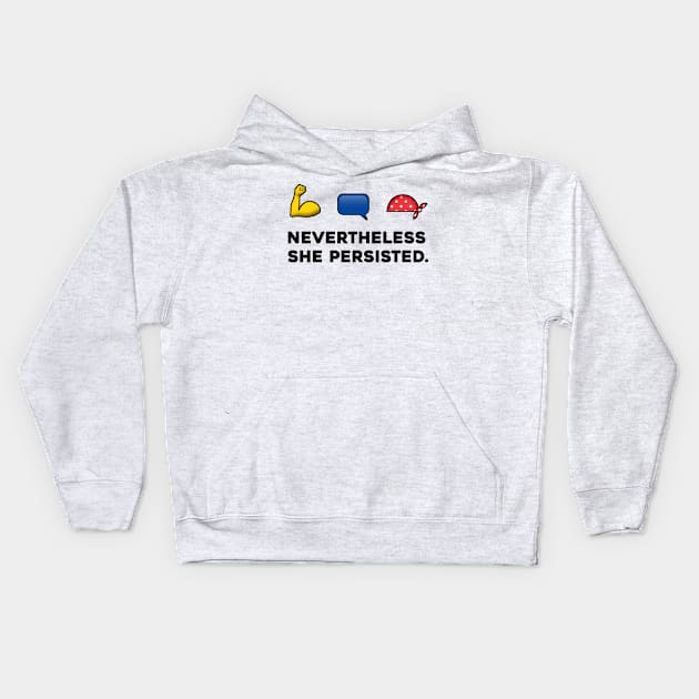 Nevertheless She Persisted, Resistance Emoji, Anti-Trump Kids Hoodie by ecam11